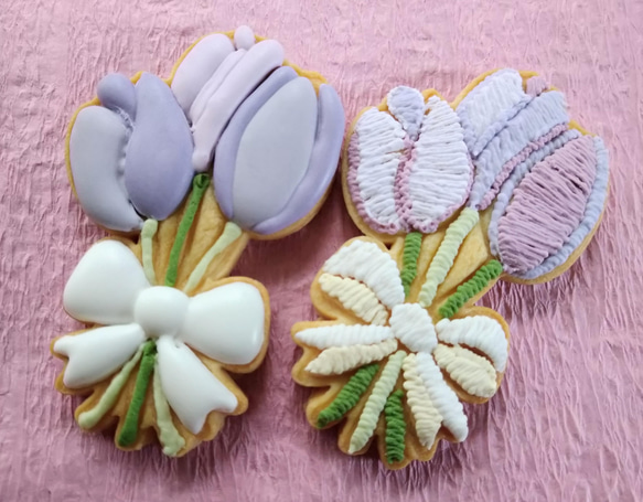 『Creema限定』春の訪れ!チューリップのアイシングクッキー※白砂糖不使用身体に優しいアイシングクッキー 4枚目の画像