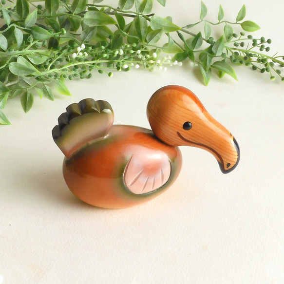 ドードー鳥 （★台付き） Dodo bird / wood animal 3枚目の画像