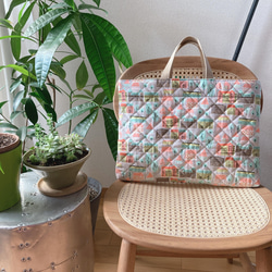 送料無料】SQUARE bag スクエアバッグ『リバティパッチワーク