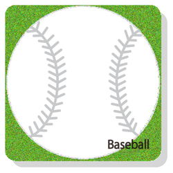 一番人気　野球メッセージカード　6センチ12枚　パステル 野球 ベースボール メッセージカード 9cm角 20枚入り【国内発送