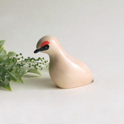 雷鳥（冬羽） （木・鳥・動物・置物） Rock ptarmigan / wooden bird / animal 2枚目の画像