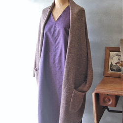 大島紬　毘沙門亀甲のワンピースセット　着物リメイク 8枚目の画像