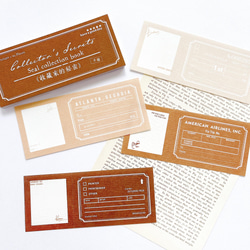 チケットメモ &スタンプ用紙 40枚set《brown》[P169] メモ帳 Misty