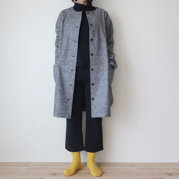 ラグランスリーブ　コート ステンカラーラグランスリーブウールコート（08-11WI01-204