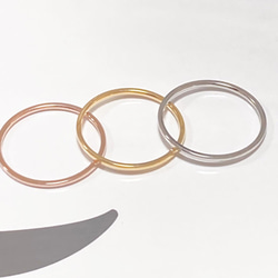 3色セットリング  ステンレスリング ステンレス指輪 ピンキーリング 2枚目の画像