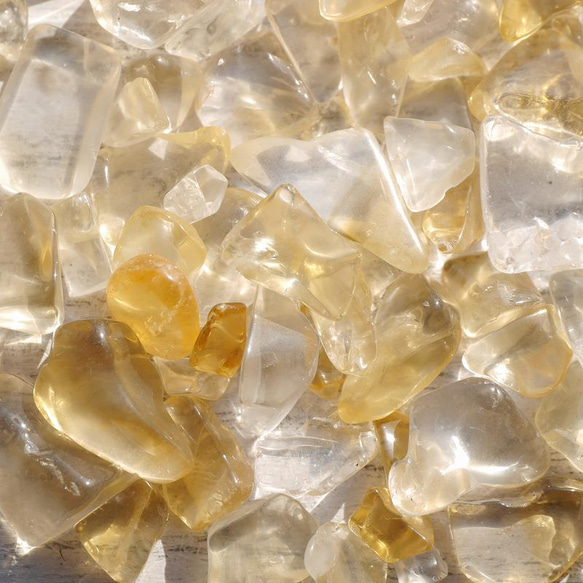 天然石シトリン(ブラジル産)約35g詰合せ約3～12mm さざれ石 穴なし 黄水晶 鉱物鉱石[sa-220117-04] 2枚目の画像