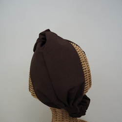 2way Hair Turban (Knot) ☆ Chocolate x Scarf Navy 第7張的照片