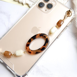 ブラウンリングのキーリングハンガー　スマホケース　iPhoneケース　全機種　スマホチェーン 5枚目の画像