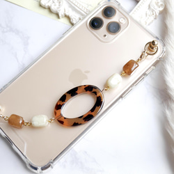 ブラウンリングのキーリングハンガー　スマホケース　iPhoneケース　全機種　スマホチェーン 6枚目の画像