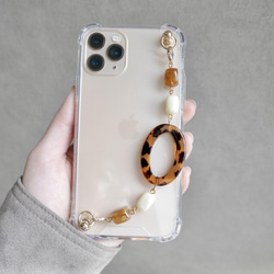 ブラウンリングのキーリングハンガー　スマホケース　iPhoneケース　全機種　スマホチェーン 3枚目の画像