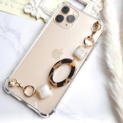 カーキリングのキーリングハンガー　スマホケース　iPhoneケース　全機種　スマホチェーン 4枚目の画像