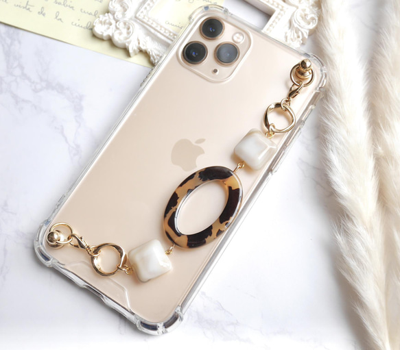 カーキリングのキーリングハンガー　スマホケース　iPhoneケース　全機種　スマホチェーン 4枚目の画像