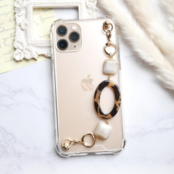 カーキリングのキーリングハンガー　スマホケース　iPhoneケース　全機種　スマホチェーン 2枚目の画像