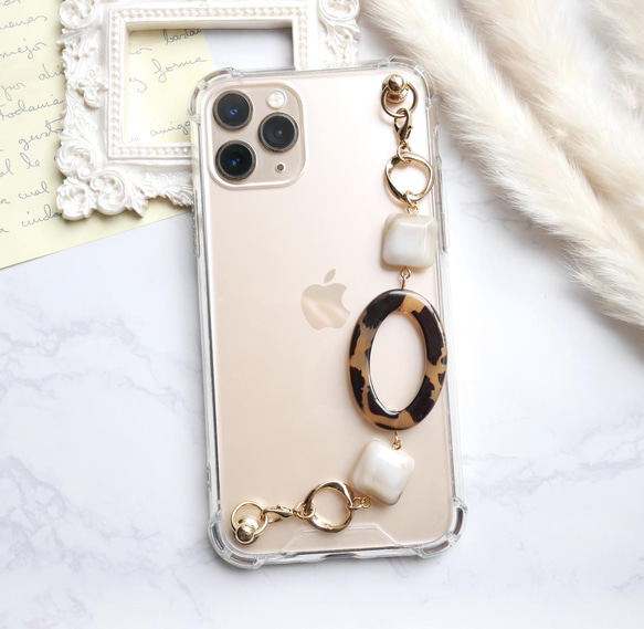 カーキリングのキーリングハンガー　スマホケース　iPhoneケース　全機種　スマホチェーン 2枚目の画像