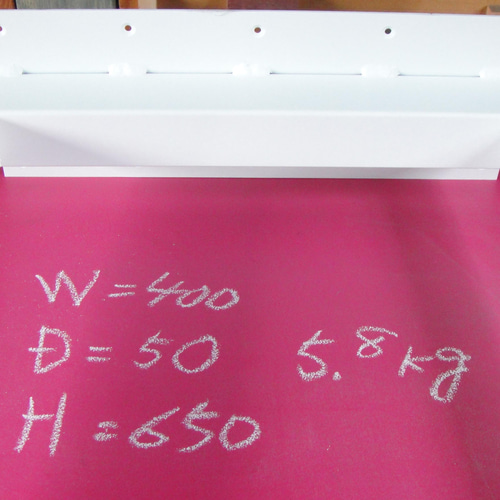 マットホワイトでアイアンな極太＆フラット鉄脚♪50×500×650mm