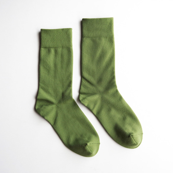 キナリノ掲載 淡緑 green wood 靴下 カラーソックス フィット「TRIP SCOTT」 丈夫 速乾 カジュアル 5枚目の画像