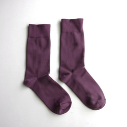 キナリノ掲載 紫 パープル 靴下 カラーソックス フィット「TRIP SCOTT」 丈夫 速乾 カジュアル 5枚目の画像