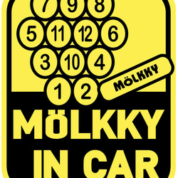 MÖLKKY IN CAR（モルック　イン　カー）マグネットシート 1枚目の画像