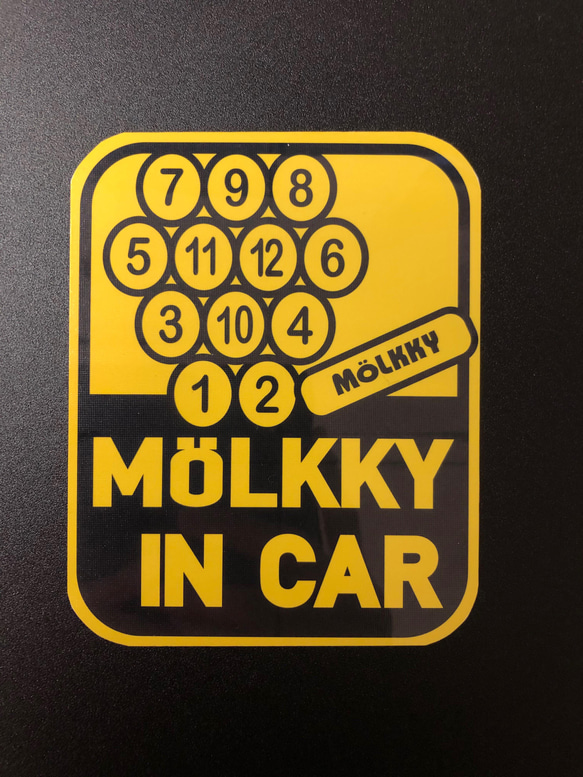 MÖLKKY IN CAR（モルック　イン　カー）マグネットシート 4枚目の画像