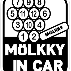 MÖLKKY IN CAR（モルック　イン　カー）マグネットシート 3枚目の画像