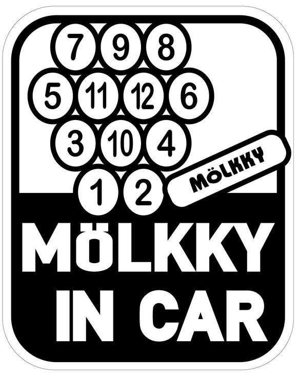 MÖLKKY IN CAR（モルック　イン　カー）マグネットシート 3枚目の画像