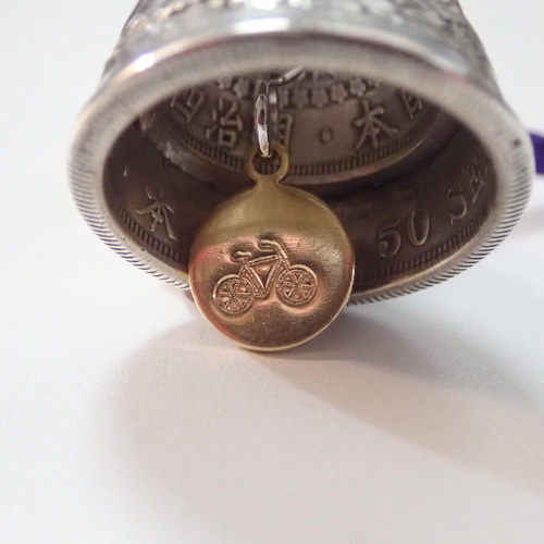 【 本物旧銀貨使用 】旭日50銭銀貨 ガーディアンベル　銀貨１枚もプレゼント