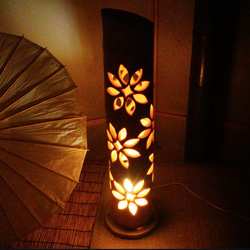 竹灯り・竹あかり・竹灯籠・竹灯篭・竹ランプ ◇全面彫◇～～ 癒しの