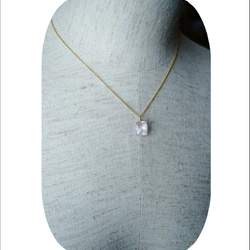 大粒宝石質ローズクォーツのネックレス 5枚目の画像