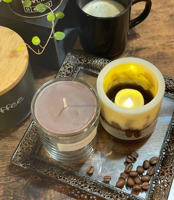 Tea time candle［Coffee］2点セット 送料無料 4枚目の画像