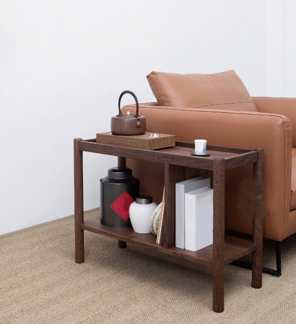 オーダーメイド 職人手作り サイドテーブル ソファーテーブル 机 インテリア 家具 無垢材 木工 天然木 LR2018 2枚目の画像