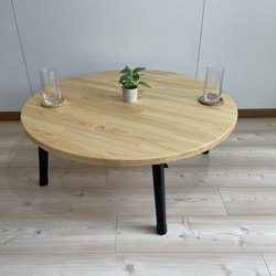 木のぬくもり感じる丸型テーブル・ﾅﾁｭﾗﾙ 3枚目の画像