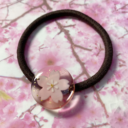 petit桜ヘアゴム(ピンク) 3枚目の画像