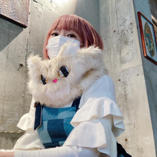 パッチワークデニムのワンショルダーワンピース】 ワンピース