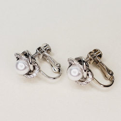 ❅silver925 珍珠 CZ 鑽石耳環正式婚禮 第6張的照片