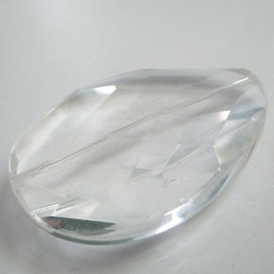 天然石 水晶 ペアシェイプ BIGサイズ 40mm×30mm 1粒（ai-0523） 2枚目の画像