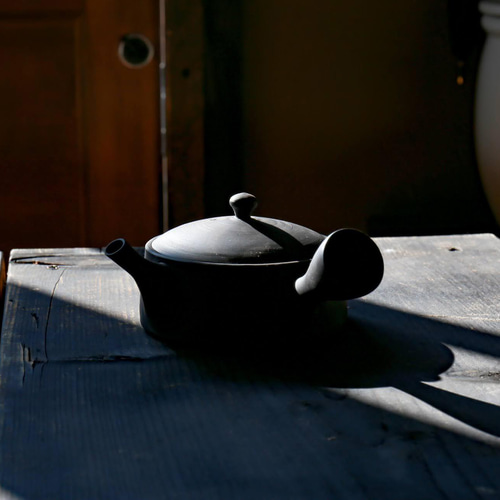 煎茶が美味しく飲める平型急須【愛知県常滑産】玉光窯さんのつくる常滑