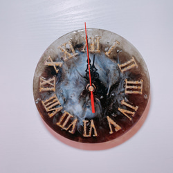 掛け時計 レジン ハンドメイド 時計 インテリア 1枚目の画像