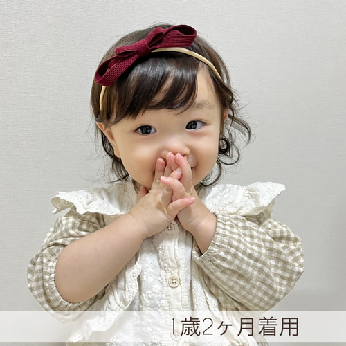コーデュロイリボンヘアバンド（ 全6色 ） / ベビー ヘアバンド