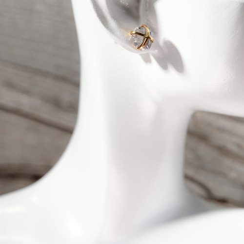 K18YG 『ありのままの輝き』アンカット（原石）天然ダイヤモンド