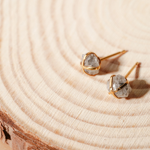 K18YG 『ありのままの輝き』アンカット（原石）天然ダイヤモンド