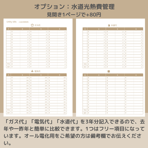 簡単家計簿 A5サイズ システム手帳リフィル ルーズリーフ 手帳 ひと