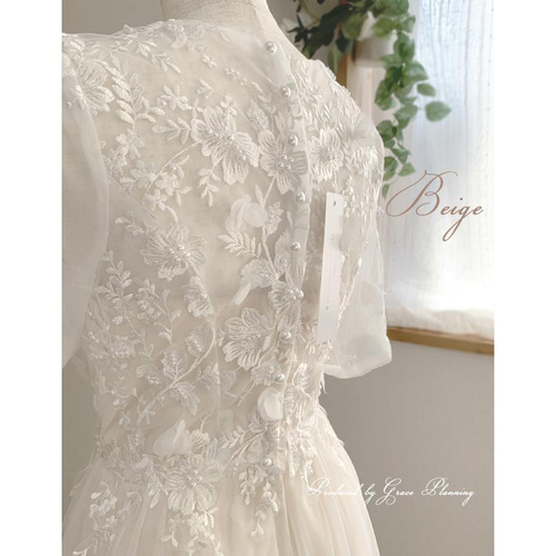 【専用】ウェディングドレス 二次会 前撮り 結婚式 半袖 ウェディングドレス ロングドレス 半袖 二次会 結婚式 前撮り