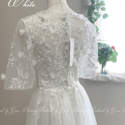 ウェディングドレス 袖付き 二次会 白・ベージュ 結婚式 花嫁ドレス 前撮り 海外挙式 1.5次会 0612 16枚目の画像