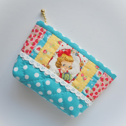 作成キット 水色☆両面レースのマーガレット&ソフィー パッチ