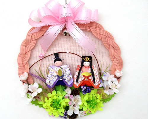 ひな人形リース飾り 大22-2 ひな人形・雛飾り kisetukazari2 通販