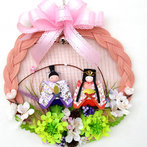 ひな人形リース飾り 大22-2 ひな人形・雛飾り kisetukazari2 通販