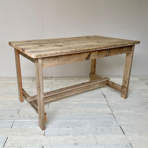 カフェモク　リサイクルウッド　古材　ダイニングテーブル　ハンドメイド リサイクルウッド☆足場材 幅130cm ダイニングテーブル RW0189