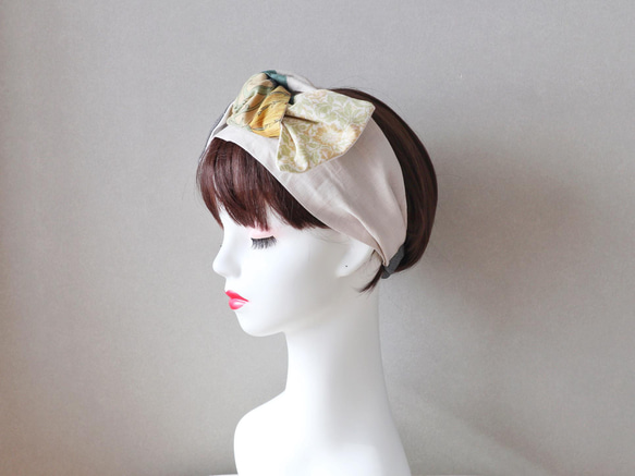 30%OFF ◆ 拼布風格絲帶髮帶A<hairband226> 第2張的照片