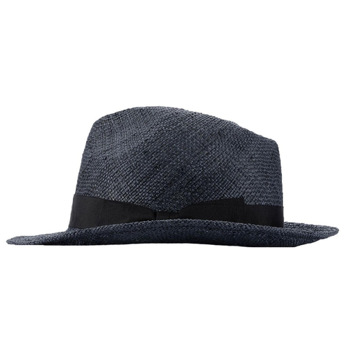 Roy ロイ バオ草 中折れハット ネイビー×ブラックリボン 58cm [UK-H116
