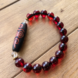 ★★★ 霊石 ★★★　　法相仏顔天珠　ブレスレット / 腕念珠 開光☆ 法相仏顔天珠 ブレスレット dzi ＊ ΚΑйON ＊ 通販 13263367